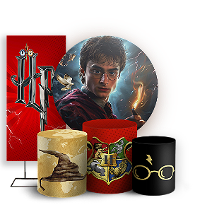 KIT Redondo Trio e Faixa - Harry Potter - Sublimado 3D