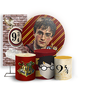 KIT Redondo Trio e Faixa - Harry Potter - Sublimado 3D