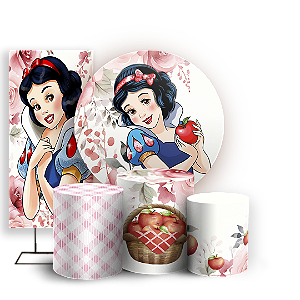 KIT Redondo Trio e Faixa - Branca De Neve - Sublimado 3D