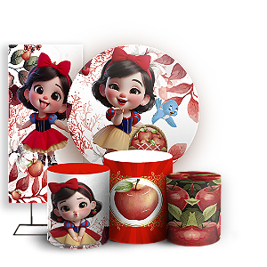 KIT Redondo Trio e Faixa - Branca De Neve - Sublimado 3D