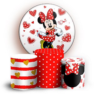KIT Redondo e Trio - Minnie - Sublimado 3D