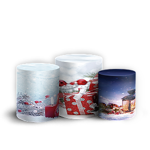 Trio Cilindro - Natal - Sublimado 3D