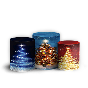 Trio Cilindro - Natal - Sublimado 3D