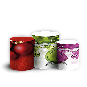 Trio Cilindro - Natal - Sublimado 3D