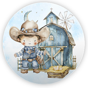Painel Redondo - Fazendinha - Sublimado 3D