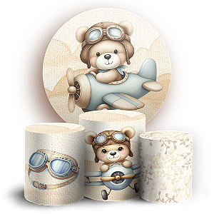 KIT Redondo e Trio - Ursinho Baloeiro - Sublimado 3D