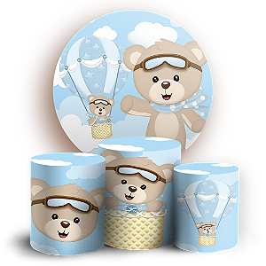 KIT Redondo e Trio - Ursinho Baloeiro - Sublimado 3D