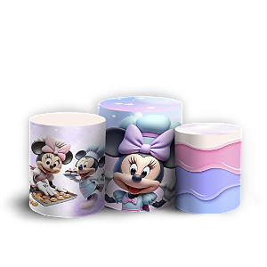 Trio Cilindro - Minnie Confeitaria - Sublimado 3D