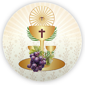 Painel Redondo - Religioso Eucaristia - Sublimado 3D