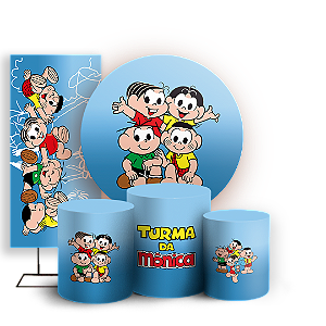 KIT Redondo Trio e Faixa - Turma da Monica - Sublimado 3D