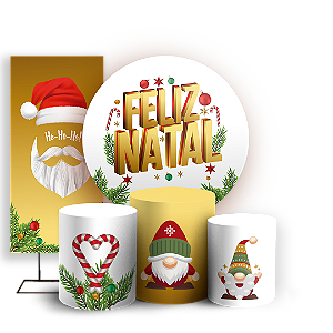 KIT Redondo Trio e Faixa - Natal  - Sublimado 3D