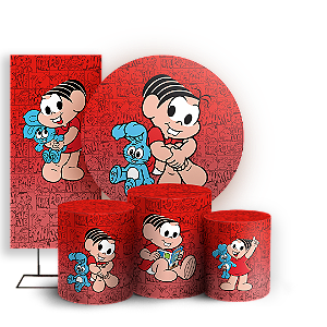 KIT Redondo Trio e Faixa - Monica   Turma da Monica - Sublimado 3D