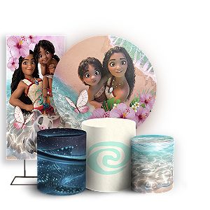 KIT Redondo Trio e Faixa - Moana - Sublimado 3D