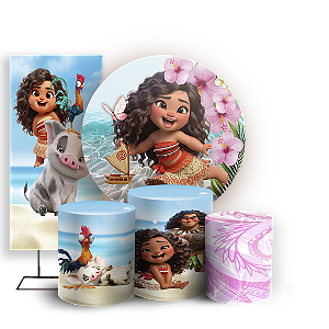 KIT Redondo Trio e Faixa - Moana - Sublimado 3D