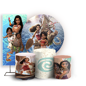 KIT Redondo Trio e Faixa - Moana - Sublimado 3D