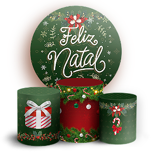 KIT Redondo e Trio - Natal - Sublimado 3D