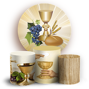 KIT Redondo e Trio - Religioso Eucaristia - Sublimado 3D