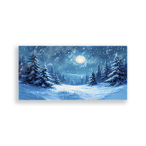 Painel Retangular - Floresta Neve - Sublimado 3D