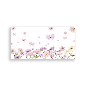 Painel Retangular - Floral Jardim Borboleta - Sublimado 3D