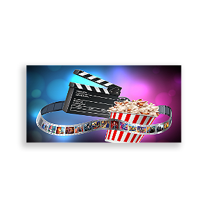 Painel Retangular - Cinema Pipoca - Sublimado 3D