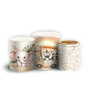 Trio Cilindro - Safari - Sublimado 3D