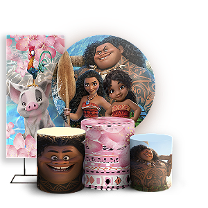 KIT Redondo Trio e Faixa - Moana - Sublimado 3D