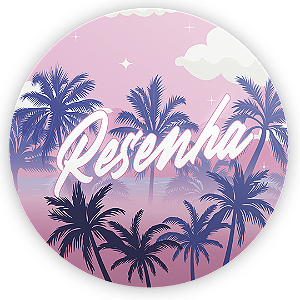 Painel Redondo - Resenha Tropical - Sublimado 3D