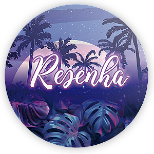 Painel Redondo - Resenha Tropical - Sublimado 3D