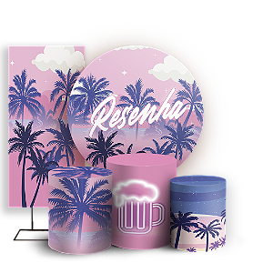 KIT Redondo Trio e Faixa - Resenha Tropical - Sublimado 3D