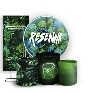 KIT Redondo Trio e Faixa - Resenha Tropical - Sublimado 3D