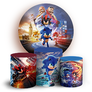 KIT Redondo e Trio - Sonic Shadow - Sublimado 3D