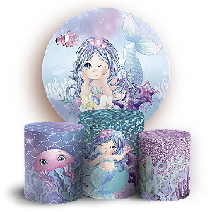 KIT Redondo e Trio - Sereia - Sublimado 3D