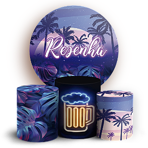 KIT Redondo e Trio - Resenha Tropical - Sublimado 3D