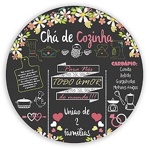 Mini Painel - Cha de Cozinha - Sublimado 3D