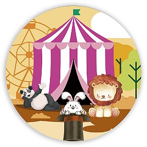 Mini Painel - Circo Animais - Sublimado 3D
