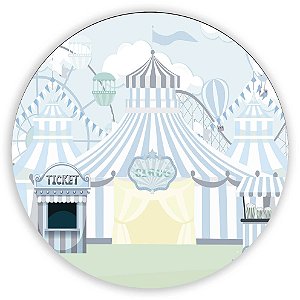 Capa Mini Painel Sublimado - Circo Azul