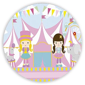 Capa Mini Painel Sublimado - Circo Rosa
