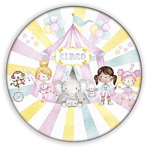 Capa Mini Painel Sublimado - Circo Rosa