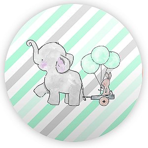 Capa Mini Painel Sublimado - Elefantinho Verde