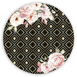 Capa Mini Painel Sublimado - Floral Geometrico
