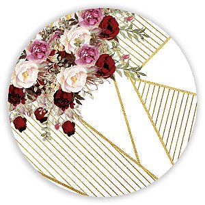 Capa Mini Painel Sublimado - Floral Geometrico