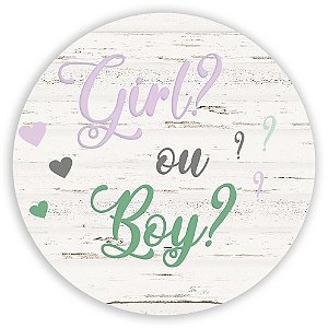 Capa Mini Painel Sublimado - Girl Boy Revelação