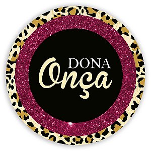 Mini Painel - Glitter Onça - Sublimado 3D