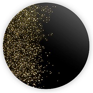Capa Mini Painel Sublimado - Glitter Preto Dourado