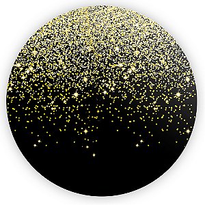 Capa Mini Painel Sublimado - Glitter Preto Dourado