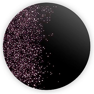 Capa Mini Painel Sublimado - Glitter Preto Rosa