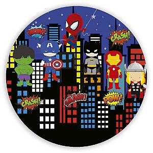 Mini Painel - Herois Cute - Sublimado 3D