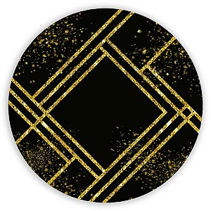 Mini Painel - Mármore Glitter Preto - Sublimado 3D