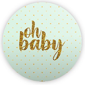 Mini Painel - Oh Baby Verde Claro - Sublimado 3D