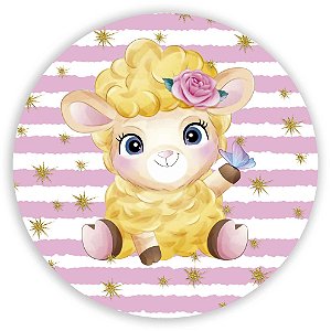 Capa Mini Painel Sublimado - Ovelha Rosa
